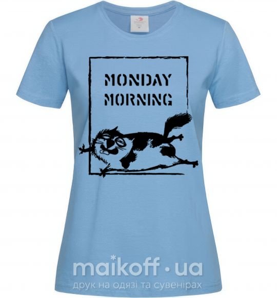 Женская футболка Monday morning Голубой фото