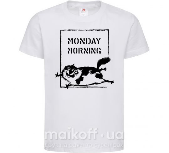 Дитяча футболка Monday morning Білий фото