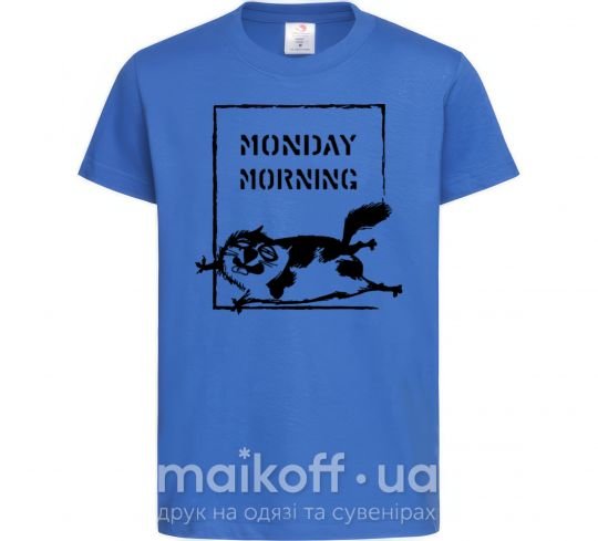 Детская футболка Monday morning Ярко-синий фото