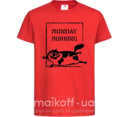 Детская футболка Monday morning Красный фото