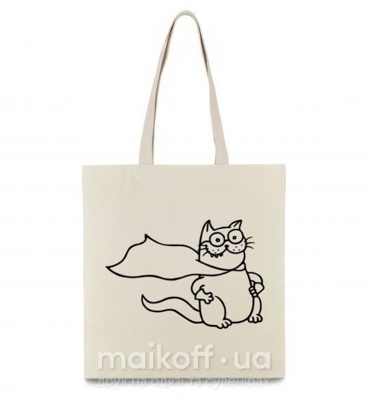Эко-сумка Super cat Бежевый фото