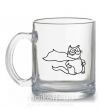 Чашка скляна Super cat Прозорий фото