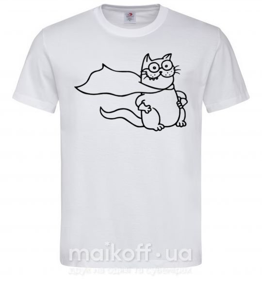 Чоловіча футболка Super cat Білий фото