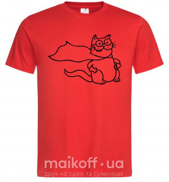 Чоловіча футболка Super cat Червоний фото