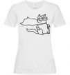 Жіноча футболка Super cat Білий фото
