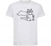 Детская футболка Super cat Белый фото