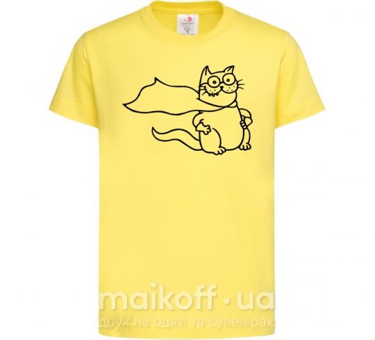 Дитяча футболка Super cat Лимонний фото