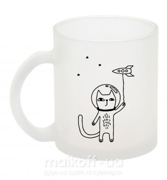 Чашка скляна Cat in space Фроузен фото