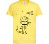 Дитяча футболка Cat in space Лимонний фото