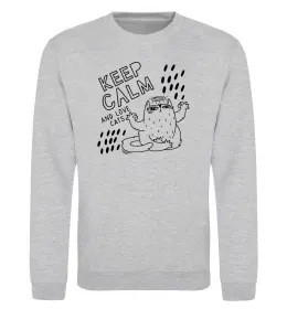 Свитшот Keep calm and be Ukrainian (boy) Серый меланж фото