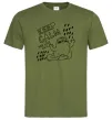 Мужская футболка Keep calm and love cats Оливковый Мужская футболка Keep calm and love cats Оливковый фото