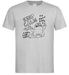 Мужская футболка Keep calm and love cats Серый Мужская футболка Keep calm and love cats Серый фото