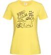 Жіноча футболка Keep calm and love cats Лимонний фото