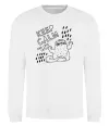 Свитшот Keep calm and love cats Белый фото
