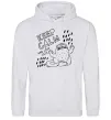 Чоловіча толстовка (худі) Keep calm and love cats Сірий меланж фото