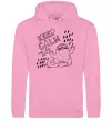 Женская толстовка (худи) Keep calm and love cats Розовый фото