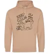 Женская толстовка (худи) Keep calm and love cats Песочный Женская толстовка (худи) Keep calm and love cats Песочный фото