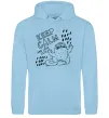 Женская толстовка (худи) Keep calm and love cats Голубой фото