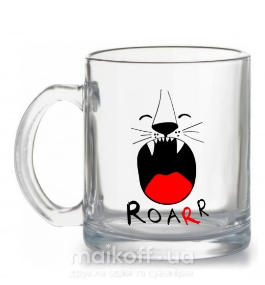 Чашка стеклянная Roarr Прозрачный фото