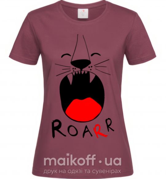 Жіноча футболка Roarr Бордовий фото