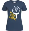 Жіноча футболка Where is my coffee Темно-синій Жіноча футболка Where is my coffee Темно-синій фото
