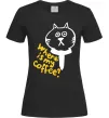 Жіноча футболка Where is my coffee Чорний Жіноча футболка Where is my coffee Чорний фото