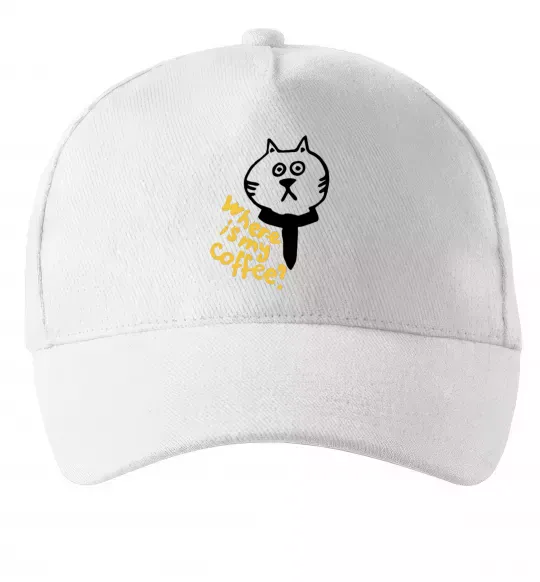 Кепка Where is my coffee Белый фото