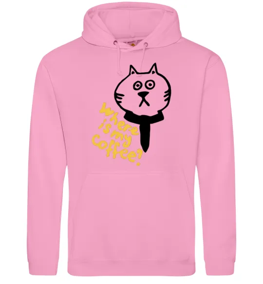 Женская толстовка (худи) Where is my coffee Розовый фото