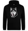 Мужская толстовка (худи) Husky licked Черный Мужская толстовка (худи) Husky licked Черный фото