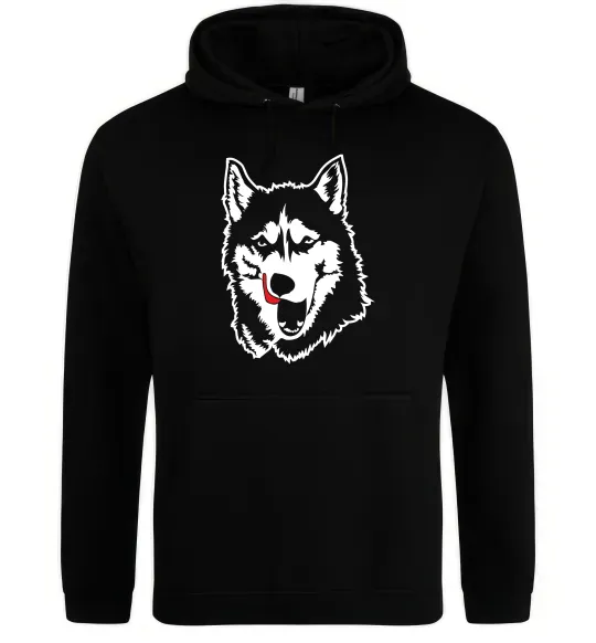 Жіноча толстовка (худі) Husky licked Чорний фото