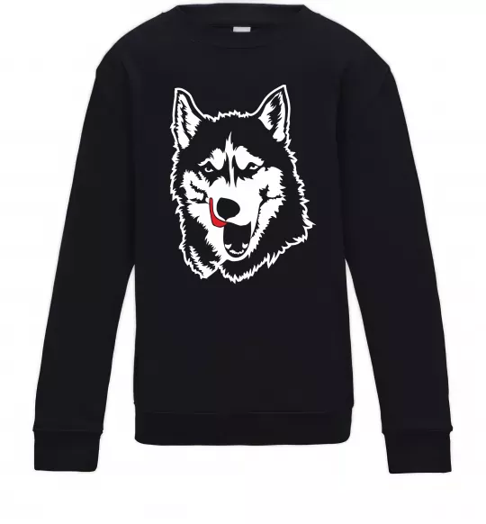 Дитячий світшот Husky licked Чорний фото