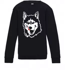 Дитячий світшот Husky licked Чорний фото