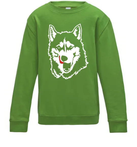 Дитячий світшот Husky licked Лаймовий фото