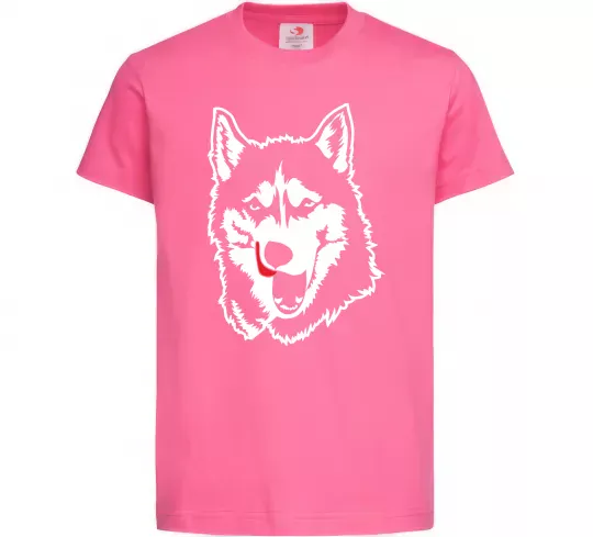 Дитяча футболка Husky licked Яскраво-рожевий фото