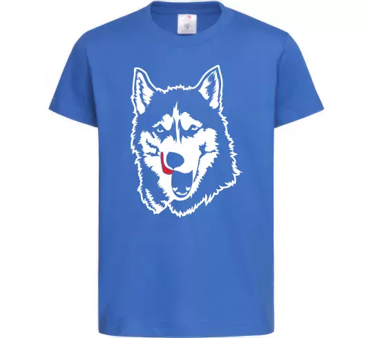 Дитяча футболка Husky licked Яскраво-синій фото