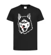 Детская футболка Husky licked Черный фото