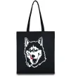 Еко-сумка Husky licked Чорний фото