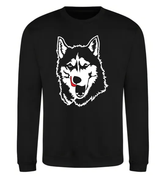 Світшот Husky licked Чорний фото