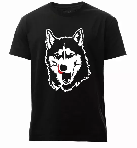 Мужская премиум футболка Husky licked Черный фото