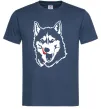 Чоловіча футболка Husky licked Темно-синій фото
