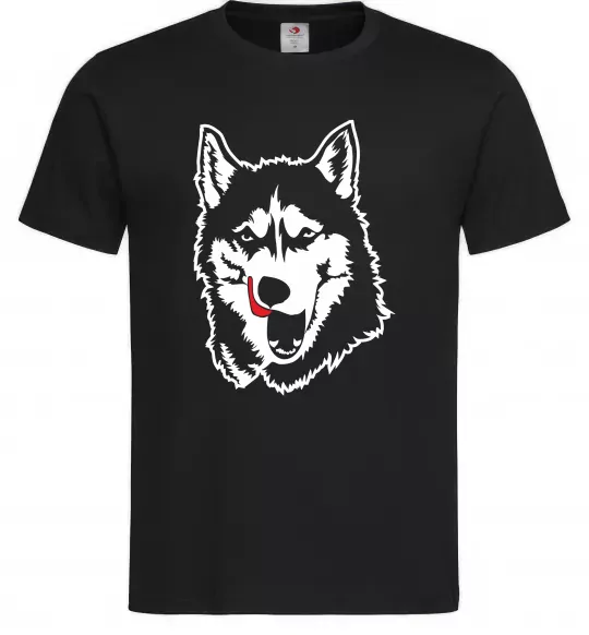 Чоловіча футболка Husky licked Чорний фото
