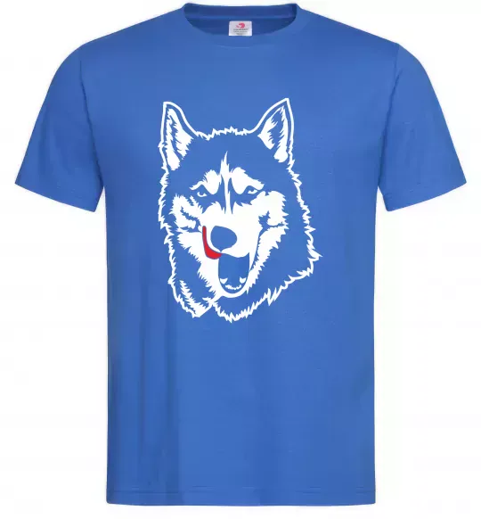 Чоловіча футболка Husky licked Яскраво-синій фото