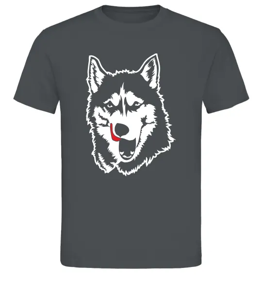 Чоловіча футболка Husky licked Графіт фото