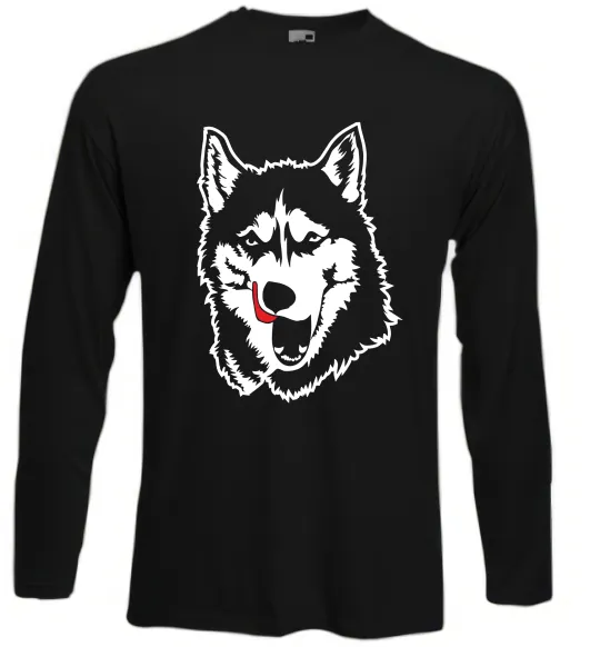 Лонгслив Husky licked Черный фото