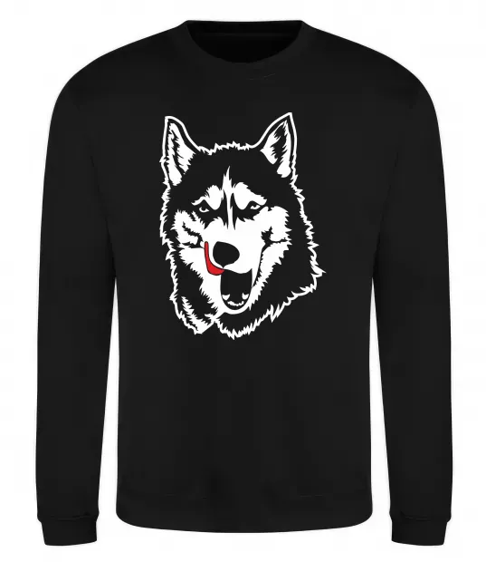 Світшот Husky licked Чорний фото