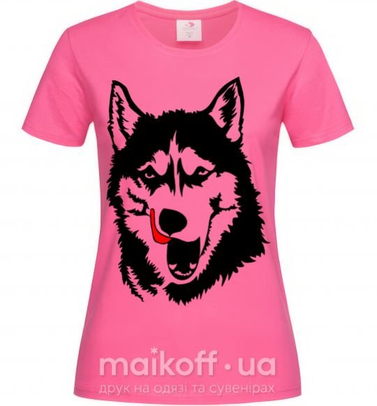 Жіноча футболка Husky licked Яскраво-рожевий фото