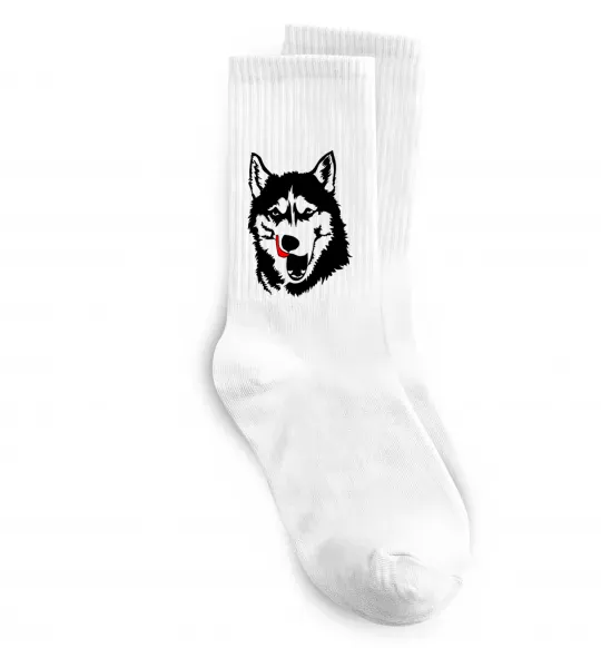 Носки Husky licked Белый фото