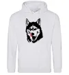 Мужская толстовка (худи) Husky licked Серый меланж Мужская толстовка (худи) Husky licked Серый меланж фото