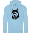 Мужская толстовка (худи) Husky licked Голубой Мужская толстовка (худи) Husky licked Голубой фото