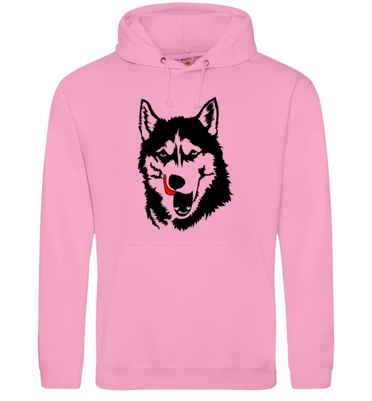 Женская толстовка (худи) Husky licked Розовый фото